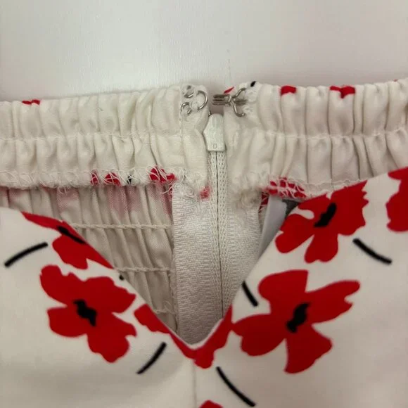 Vintage R&K Originals Red Poppy Flower Built in Bra Fit and Flare Sundress 10 - Picture 14 of 15